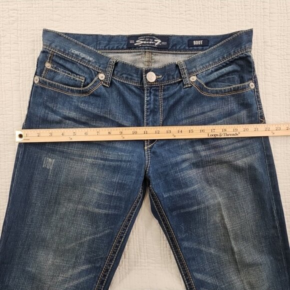 Vintage Seven 7 Bootcut Jeans Men's 36x32 Dark Wash Relaxed Fit 100% Cotton EUC - Picture 8 of 16